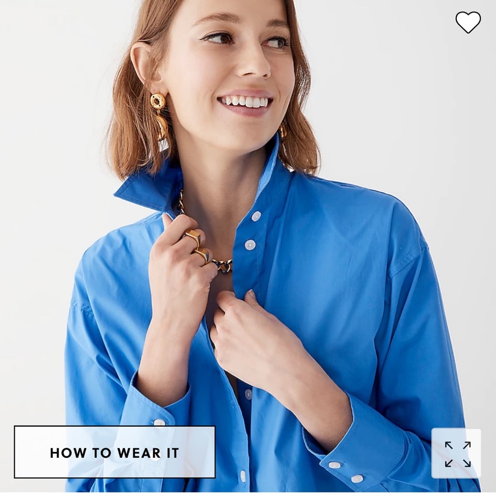Relaxed-fit Cropped Cotton Poplin Shirt